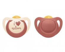 NUK 734083 Пустышка из латекса 6-18 месяцев FOR NATURE 2 шт. коробка