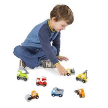 Melissa&Doug Site Vehicles Art.13180  Koka mašīnu komplekts