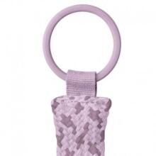 BIBS 9401111 PACIFIER BRAID knupīša turētājs 100% GOTS organiskā kokvilna Sky/Mauve