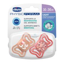 CHICCO 00071039110000 Pacifier PHYSIO LIGHT 16-36M sil 2 pcs pink