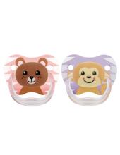 Dr. Browns PV22014 PreVent Butterfly Pacifier 6-12m Animal Collection Pink 2 Pack