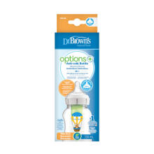 Dr.Browns WB111002 Бутылка с широким горлом 330 мл ОПЦИИ + соска +3М, декор. Заяц с шариками