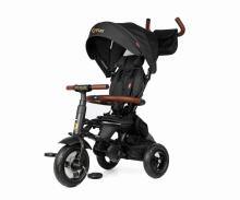 Bebe Basic Rito Deluxe Art.235606 Black Детский трехколесный велосипед c ручкой управления , крышей и надувными колёсами