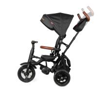 Bebe Basic Rito Deluxe Art.235606 Black Детский трехколесный велосипед c ручкой управления , крышей и надувными колёсами