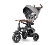 MILLY MALLY 5901 Qplay Tricycle Rito Deluxe Gumijas pelēks