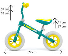 MILLY MALLY Līdzsvara velosipēds DRAGON AIR Mint