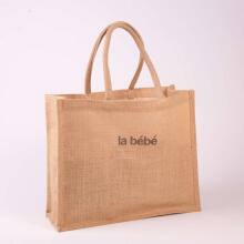 La bebe™ Shopper bag  Art.23615 Jute Bag Teкcтильная сумка из джутовой ткани с ручками 33x15x40см