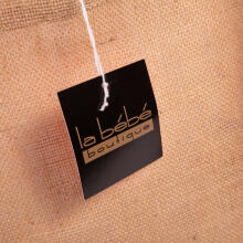 La bebe™ Shopper bag  Art.23615 Jute Bag Teкcтильная сумка из джутовой ткани с ручками 33x15x40см