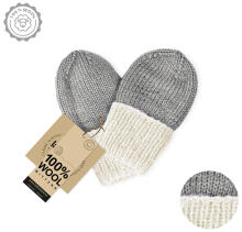 La Bebe™ Lambswool Natural Eco Baby Gloves Art.236271 Grey Dabīgas vilnas adītas bērnu dūrainīši