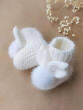 La Bebe™ Lambswool Natural Eco Socks/Booties  Art.236525 Натуральные шерстяные носочки/сапожки для новорожденного