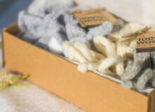 La Bebe™ Lambswool Natural Eco Socks/Booties  Art.236525 Натуральные шерстяные носочки/сапожки для новорожденного