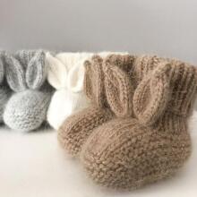 La Bebe™ Lambswool Natural Eco Socks/Booties Art.236526 Dabīgas vilnas adītas bērnu zeķītes/zabāciņi