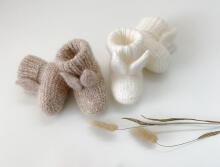 La Bebe™ Lambswool Natural Eco Socks/Booties Art.236526 Dabīgas vilnas adītas bērnu zeķītes/zabāciņi