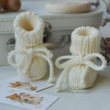 La Bebe™ Lambswool Natural Eco Socks/Booties Art.236526 Натуральные шерстяные носочки/сапожки для новорожденного