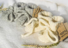 La Bebe™ Lambswool Natural Eco Socks/Booties Art.236527 Натуральные шерстяные носочки/сапожки для новорожденного