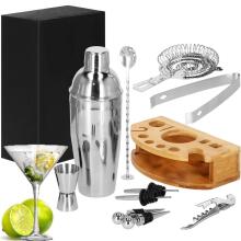 Bartender Set Shaker Stand Springos KI0012 12 pcs. Silver