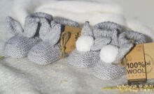 La Bebe™ Lambswool Natural Eco Socks/Booties Art.236716 Dabīgas vilnas adītas bērnu zeķītes/zabāciņi,2 gab