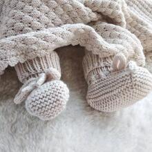 La Bebe™ Lambswool Natural Eco Socks/Booties Art.236716 Натуральные шерстяные носочки/сапожки для новорожденного,2 шт