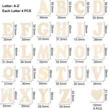 Wooden Letters A-Z  Art.23676 Wood Letter ,1 psc