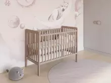 YappyKids Uno Beech Wood Art.236834 Moka   Детская деревянная кроватка