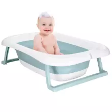 Bērnu vannīte Springos SB0063, salokāma, 35 L, ar termometru un spilvenu, balti-zila
