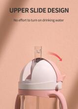 Oberni Tritan Drinking Cup Art.237421 Pink mācību krūze ar salmiņu no 12 mēn.,270ml