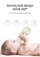 Oberni Baby Bottle Anti-Colic Art.237424 Blue Bērnu pudelīte no 6 mēnešiem ar silikona knupīti Airfree,270ml