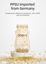 Oberni Baby Bottle Anti-Colic Art.237425 Pink Bērnu pudelīte no 6 mēnešiem ar silikona knupīti Airfree,270ml