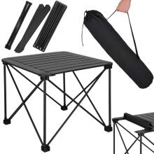 Складной туристический стол Springos CS0113, 52,5x52,5x46 см, черный