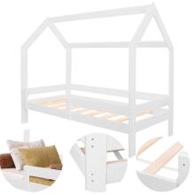 House-shaped bed Springos BD01 WHITE, 160x80 cm, wooden children's bed