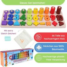 Montessori Wooden Toy  Art.237541 Развивающая деревянная игрушка 'Цифры'