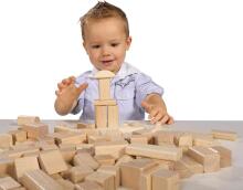 Relaxdays Wooden Building Blocks Art.237542 Koka kluči būvēšanai, 100 gb.