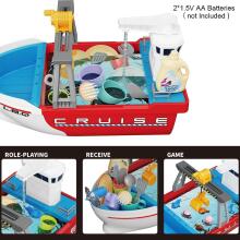 Fisca Bathtub Boat Toy with Mini Fish and Tools Art.237561 лодка для ванны с мини-рыбками