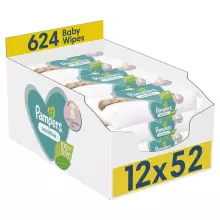 Pampers Sensitive  Art.P04H178  Детские влажные салфетки,52 шт