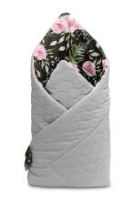 Velvet Baby Nest Cone Wrap – flowers black