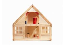 Ikonka DollHouse Art.KX6486  Деревянный кукольный домик Монтессори, 40см