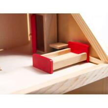 Ikonka DollHouse Art.KX6486  Деревянный кукольный домик Монтессори, 40см