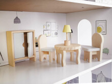 Ikonka  Dollhouse Art.KX6278 Koka leļļu māja ar mēbelēm