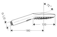 Ручка душа RainDance Select E 120 3jet, черный матовый
