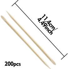 Wooden Nails Sticks Art.239234 Набор из 200 двусторонних палочек для кутикулы из апельсинового дерева