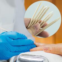 Wooden Nails Sticks Art.239234 Набор из 200 двусторонних палочек для кутикулы из апельсинового дерева