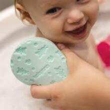 BabyOno Super Soft Art.1640/02 Blue Children's bath sponge