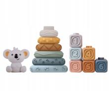 WOOPIE BABY 51718 3in1 komplekts piramīda, klucīši, zobains