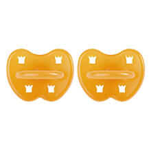 Hevea Natural Rubber Pacifier  Art.239421 Natural  Анатомическая/ортодонтическая Пустышка из 100% натурального каучука 0-3 мес,2 шт