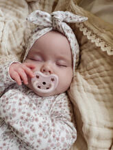 Hevea Natural Rubber Pacifier Round Art.239424 Dusty Violet/Orchid Natural anatomical 3-36 month