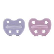 Hevea Natural Rubber Pacifier Round Art.239424 Dusty Violet/Orchid Natural anatomical 3-36 month