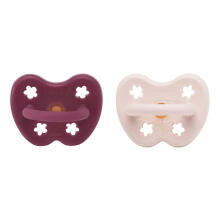 Hevea Natural Rubber Pacifier Anatomical Art.239432 Powder Pink/Rosewood Natural anatomical 3-36 month