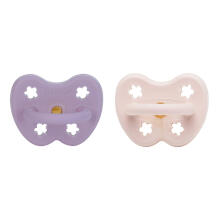 Hevea Natural Rubber Pacifier Anatomical Art.239438 Powder Pink/lavender Natural anatomical 3-36 month