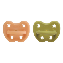 Hevea Natural Rubber Pacifier Anatomical Art.239439 Avocado/Apricot  Anatomiskā/ortopēdiskā lateksa māneklītis 3-36 mēn,2 gab