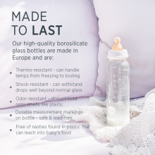 Hevea Glass Baby Bottle Art.239431